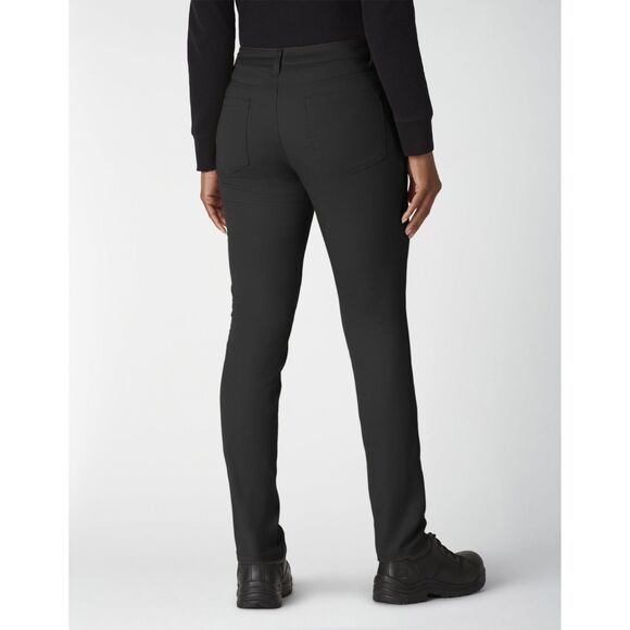 Genuine Dickies Women's Stretch Twill Skinny Service Pant Rinse Black Size 4 - Picture 5 of 6